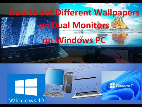 Как установить разные обои на двух мониторах на ПК с Windows