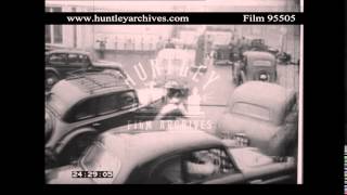 Petrol Rationing duing Suez.  Archive film 95505