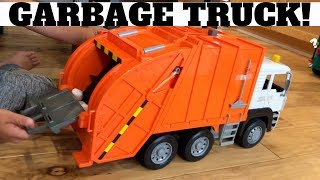 GARBAGE TRUCK TOY FOR KIDS! DRIVEN by Battat Recycling Truck - Orange