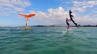 This is what we do for X-Mas in Maui, winging at Ka'a Foil Park