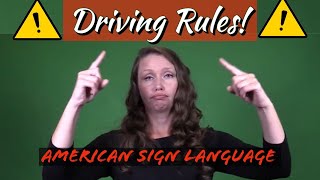 ASL Practice intermediate: Driving Rules clip 1 #aslinteractive u20drc1