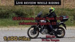 2021 Honda Africa Twin DCT Adventure Sports ES Live Review while riding #honda #africatwin