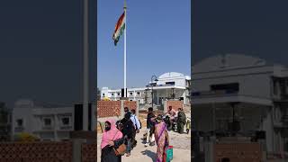 Our indian National flag in Davangere in front of Railwaystation.