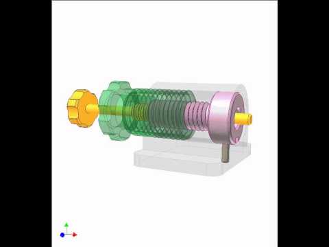 Nut Screw Differential Mechanism 2 Youtube