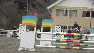 第15回関東学生レースホースカップ馬術大会　転用馬障害飛越競技(中障害D)　2年　濱田駿　桜閃