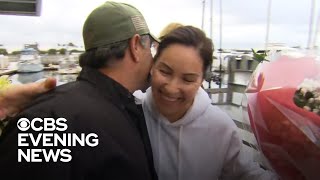 Woman reunited with fishermen 35 years after they rescued her