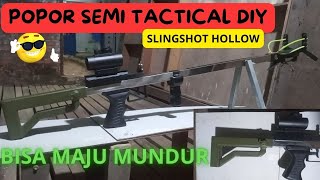 membuat popor taktical ketapel hollow full besi #diy #ketapel #slingshot