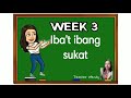 week 3 iba t ibang sukat 1st quarter kindergarten