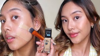 oil-proof \u0026 sweat-proof foundation for summer?☀️ new fit me foundation w/ aerogel review + wear test