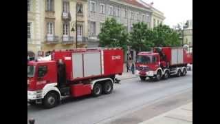 Straż pożarna: Parada wozów strażackich w Warszawie 17.05.2015 (fire fighters parade) Kontenery