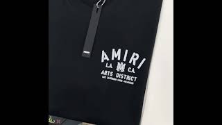 AMIRI 2023 new letter logo printed couple style short sleeve T-shirt