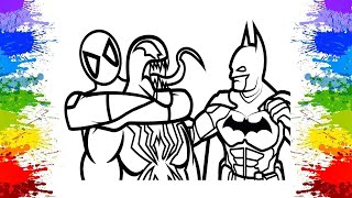 🌟 Spider Man | Batman | Venom Coloring Page 🌟