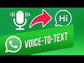 How to Use WhatsApp's Voice-to-Text Feature | How to Dictate WhatsApp Messages
