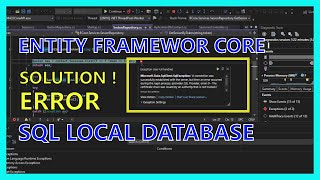 Resolve Error To Conect Entity Framework Core with SQL Server Local #net #asp.netcore #netcore