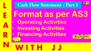 Cash flow statement in Tamil || Format of Cash flow statement ||Calculation of cash from operation