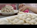 How to make Parsley Water Chestnuts Pork Dumplings Production process #Dumplings #Wonton #ASMR