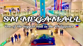 Walking tour at SM MEGAMALL in Ortigas Center | one of the biggest mall in the Philippines 🇵🇭