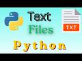 Reading and Writing text files | Quick Guide Python