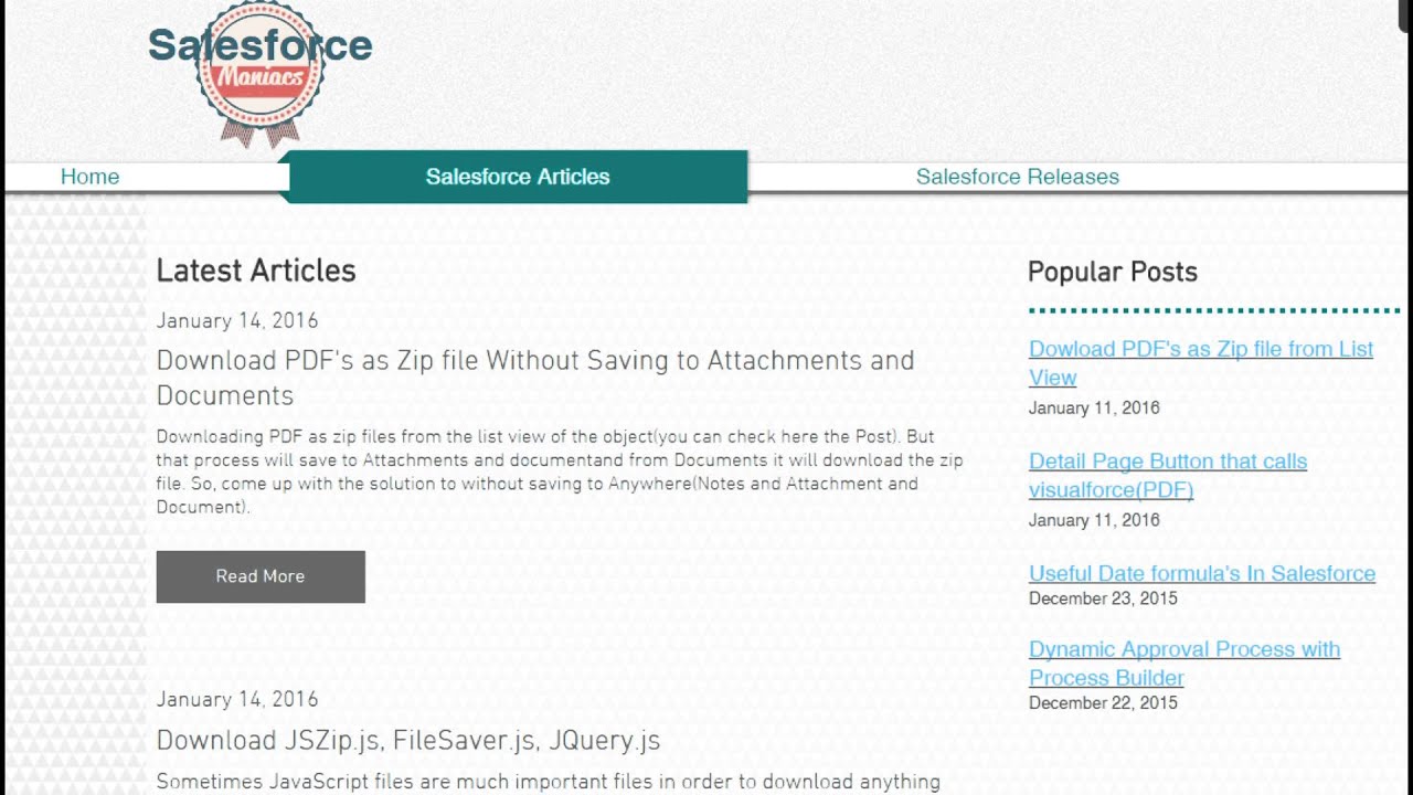 Salesforce Tutorial Youtube