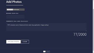 PHP Character Count on Textarea | Use simple Javascript | Source code screenshot link included