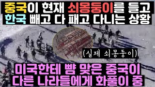 중국이 현재 쇠몽둥이를 들고 한국 빼고 다 패고 다니는 상황