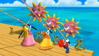 Mario Party 9 Step It Up - Peach vs Mario vs Luigi vs Daisy Master Difficulty| Cartoons Mee