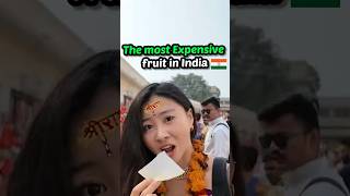 Korean tries the most Expensive fruit in India #streetfood #india
