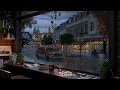 rainy day at a coffee shop – rain and thunderstorm sounds study focus and relaxation ambience