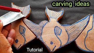 wood carving tutoria | fish carving ideas by UP wood art