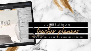 The BEST Teacher Planner TONS of EXTRAS including stickers and widgets! Undated Teacher Planner