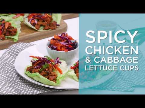 Spicy Chicken and Cabbage Lettuce Cups Spicy Chicken and Cabbage Lettuce Cups