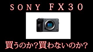 【FX30】買うのか？買わないのか？【SONY】個人的な感想