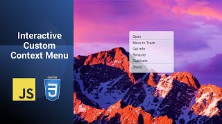 Interactive custom context Menu