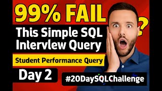 99% FAIL This Simple SQL Interview Question! | Student Performance Query | Day 2 30DaySQLChallenge
