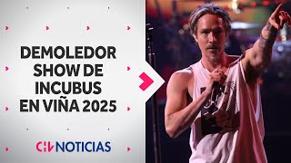 Con covers y clásicos: Así fue el exitoso paso de Incubus por el Festival de Viña 2025