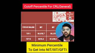 CRL(general) category cutoff Percentile for NIT/IIIT/GFTI |Jee mains cutoff #jee #percentile #cutoff