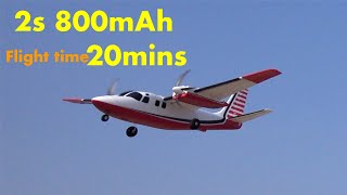 Horizon Hobby E-flite UMX Aero Commander BNF flight time 20 mins with 2s 800mAh