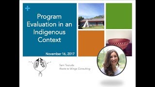 Program Evaluation in Indigenous Context