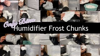 Ice Eating: 1hr Only Bites Compilation From 20 Videos - Humidifier Frost Chunks Part 1 / #icebites