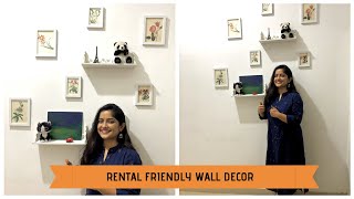 No nails No Hammer Rental friendly Wall Decoration || Interior maata