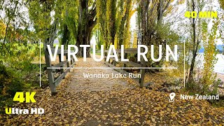 Virtual Run 4K - Lake Wanaka - Scenery New Zealand - Virtual Running Video for Treadmill
