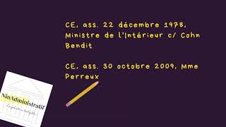 LES DIRECTIVES : CE, ass. 22 décembre 1978, Cohn Bendit // CE, ass. 30 octobre 2009, Mme Perreux