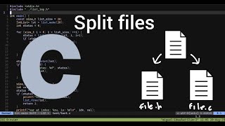 How to split your project in different files in C