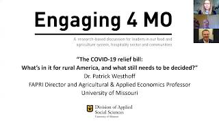 The COVID-19 relief bill: What's in it for rural America, and what still needs to be decided? | 3/30