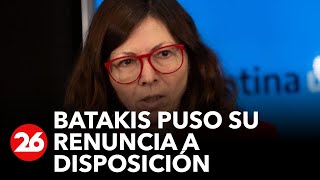 Batakis puso su renuncia a disposición del presidente Alberto Fernández