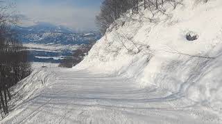 2020/12/27 野沢温泉スキー場  難関コースだけど空いていて穴場！の牛首コース。（上ノ平ゲレンデ→湯ノ峰ゲレンデ→牛首コース）