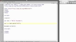JavaScript - 37. String methods: match(), and replace()