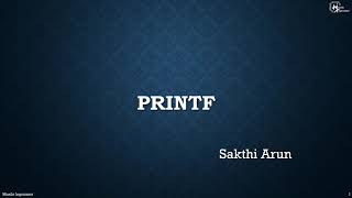 Lesson - 7 | Printf | C Tutorial