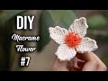 #7 DIY Macrame Flower Tutorial Using 3 Ply Cord 3mm 🌸 Easy Pattern 🌸 How to macrame by LIT decor 🌸