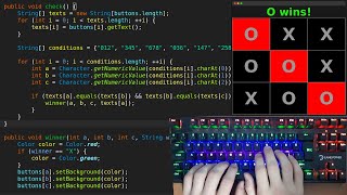 ASMR Coding | Tic-Tac-Toe in Java (NO TALKING!) #asmr #programming #coding #java